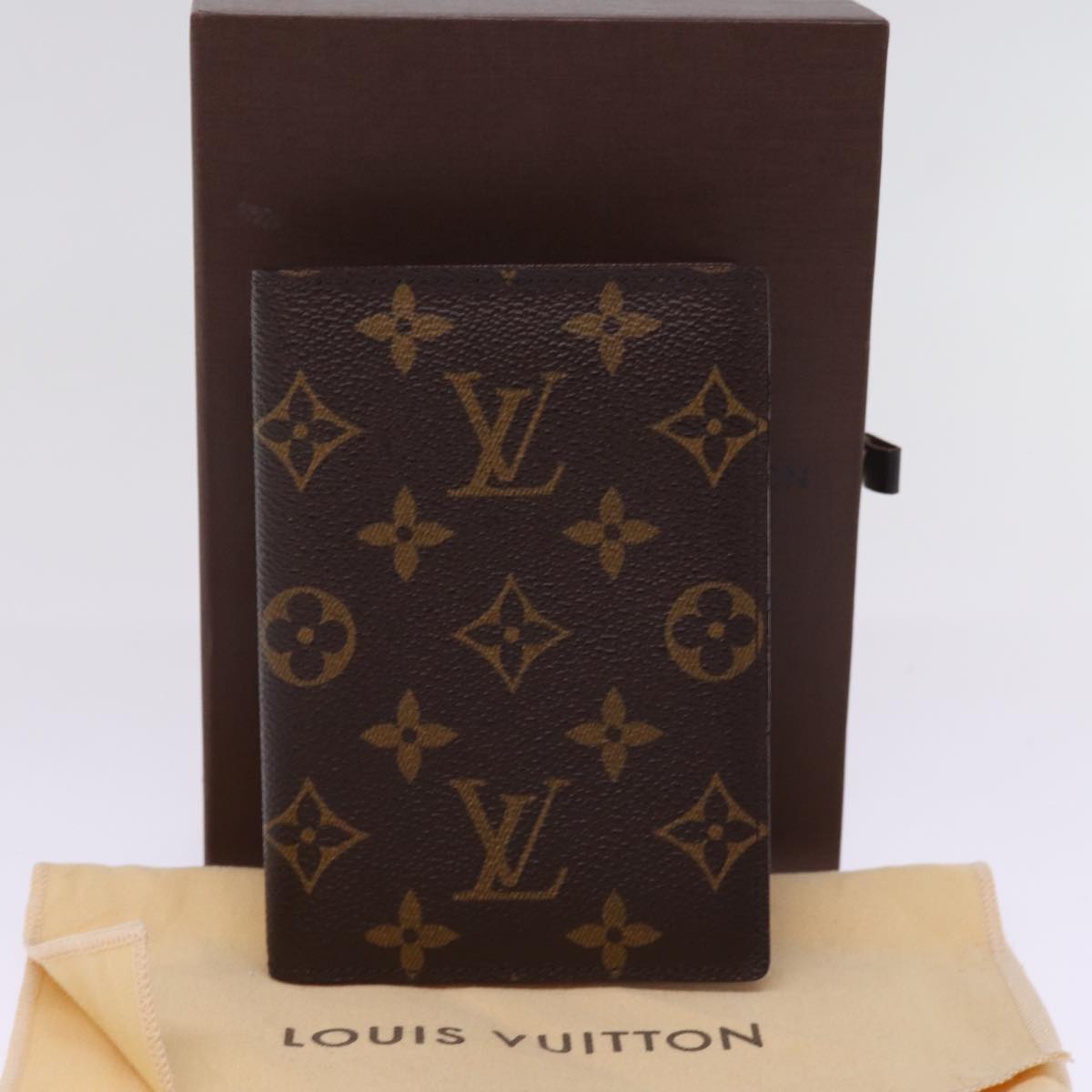 LOUIS VUITTON Monogram Couvel Tulle Passopole Passport Case M60180 Auth 77539