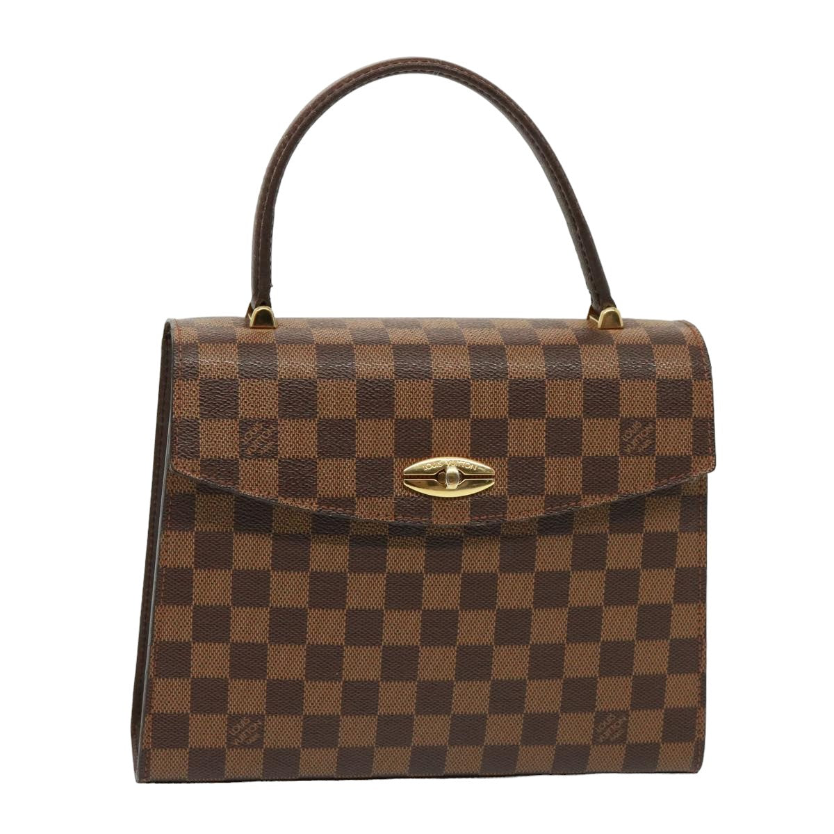 LOUIS VUITTON Damier Ebene Malesherbes Hand Bag N51379 LV Auth 77542