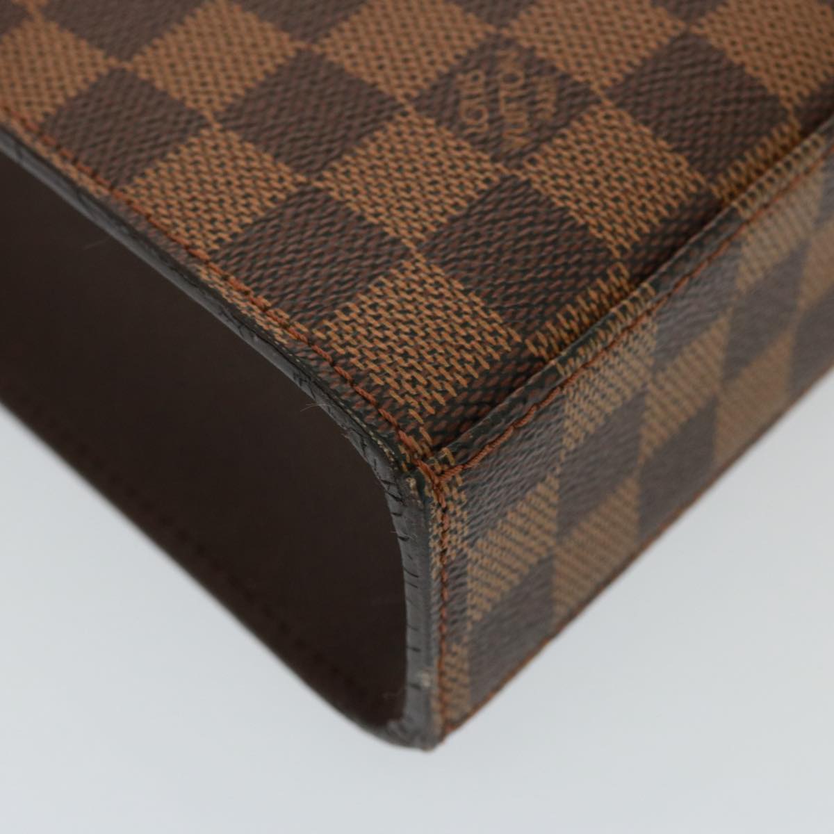 LOUIS VUITTON Damier Ebene Malesherbes Hand Bag N51379 LV Auth 77542