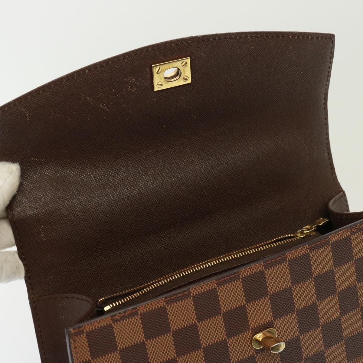 LOUIS VUITTON Damier Ebene Malesherbes Hand Bag N51379 LV Auth 77542