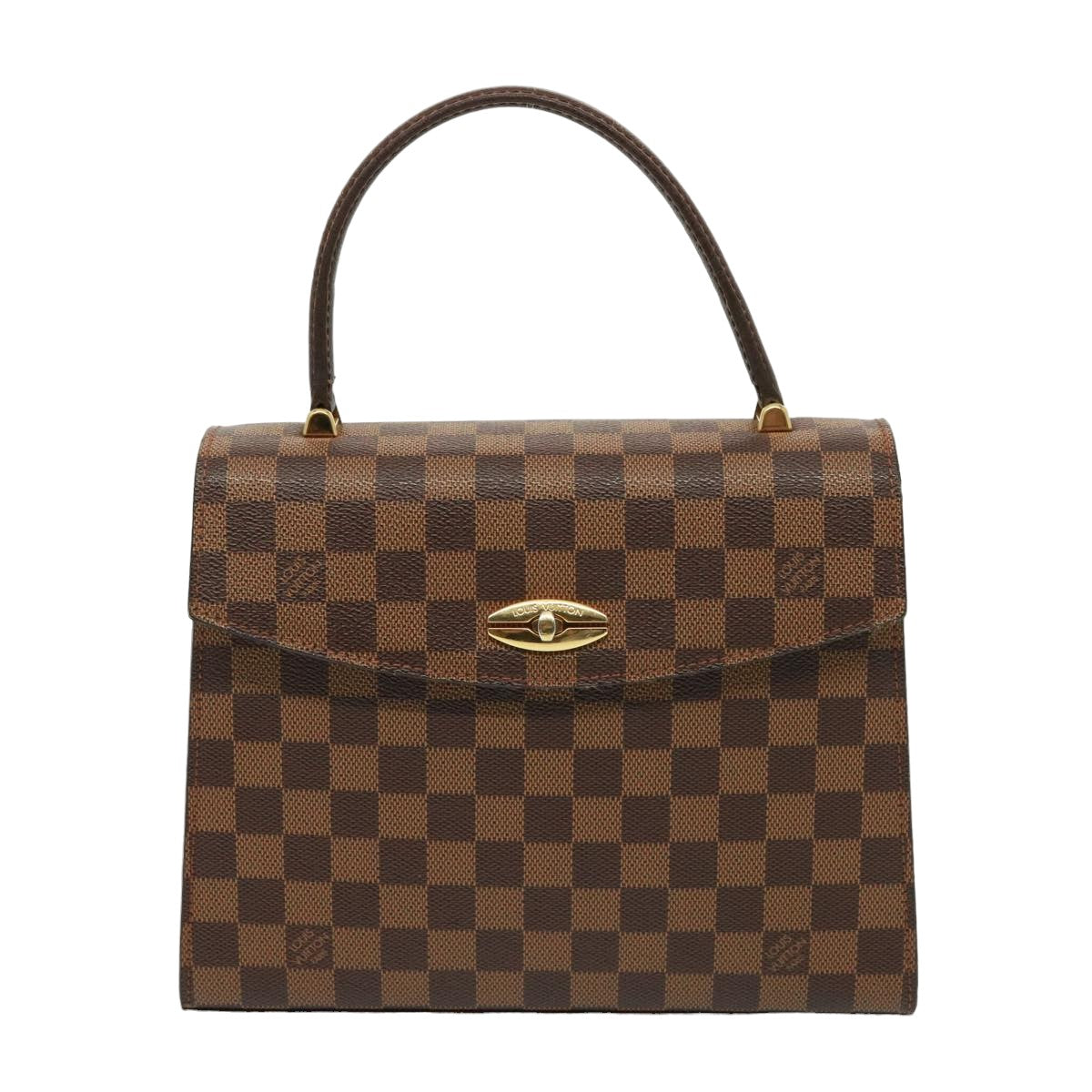 LOUIS VUITTON Damier Ebene Malesherbes Hand Bag N51379 LV Auth 77542