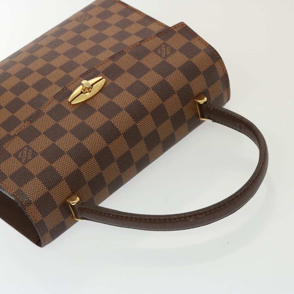 LOUIS VUITTON Damier Ebene Malesherbes Hand Bag N51379 LV Auth 77542