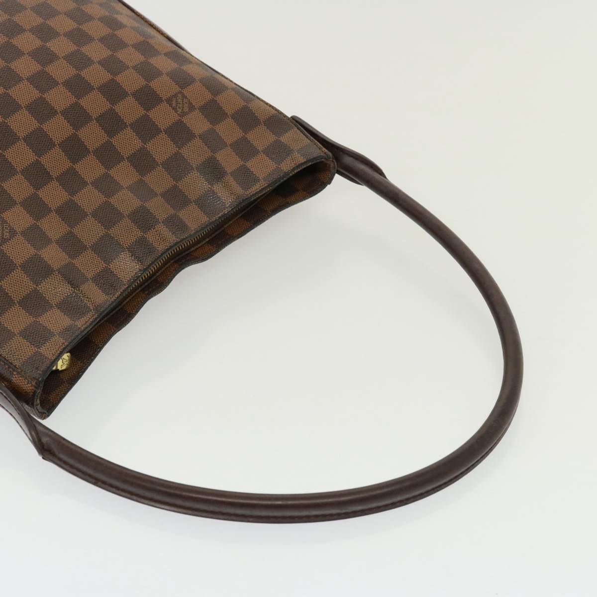 LOUIS VUITTON Damier Ebene Looping GM Shoulder Bag N51144 LV Auth 77548