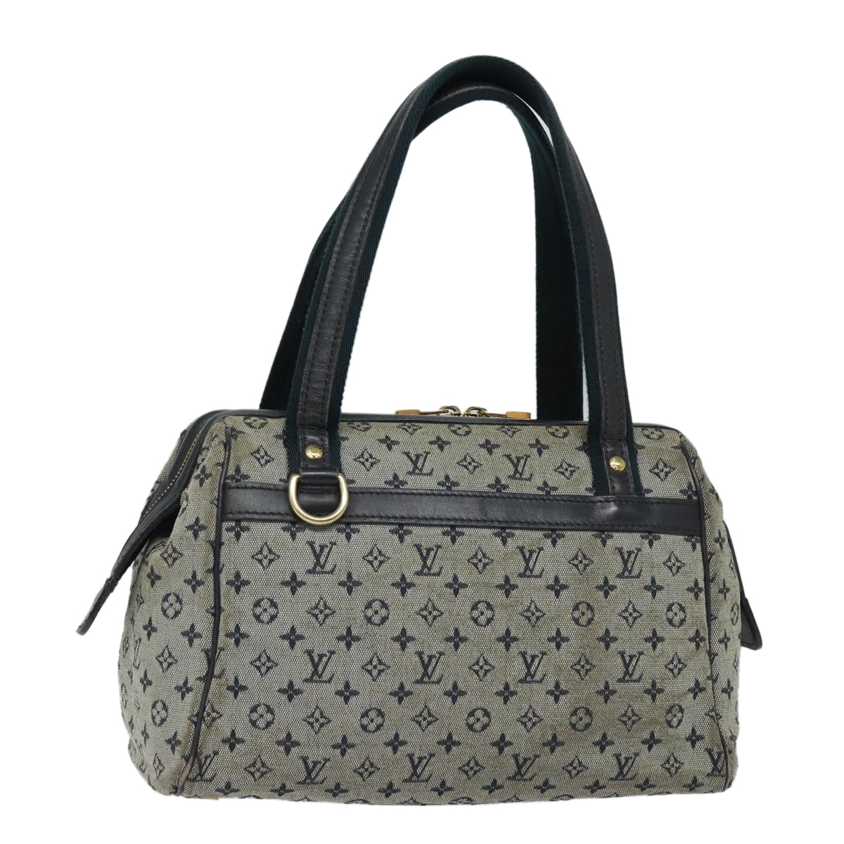 LOUIS VUITTON Monogram Mini Josephine PM Hand Bag Blue M92049 LV Auth 77560