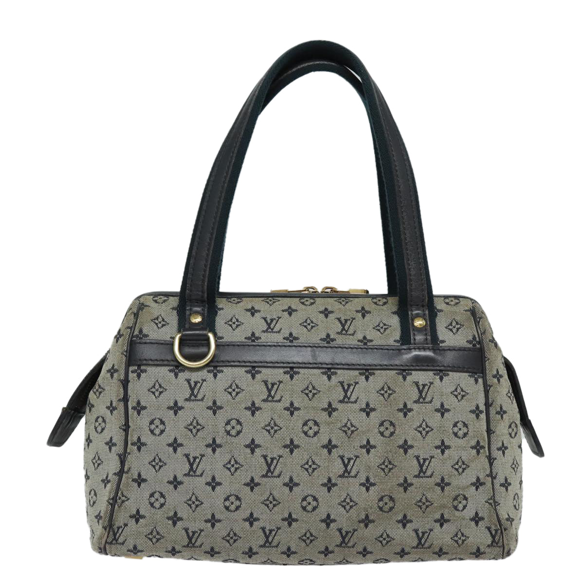 LOUIS VUITTON Monogram Mini Josephine PM Hand Bag Blue M92049 LV Auth 77560