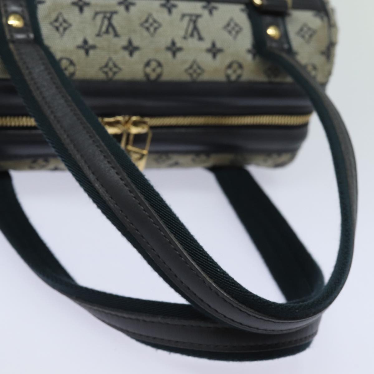 LOUIS VUITTON Monogram Mini Josephine PM Hand Bag Blue M92049 LV Auth 77560