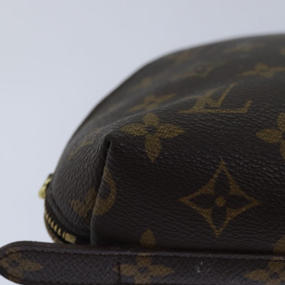 LOUIS VUITTON Monogram Trousse Demi Ronde Cosmetic Pouch M47520 LV Auth 77563