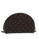 LOUIS VUITTON Monogram Trousse Demi Ronde Cosmetic Pouch M47520 LV Auth 77563-1
