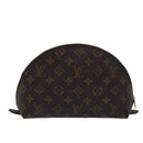 LOUIS VUITTON Monogram Trousse Demi Ronde Cosmetic Pouch M47520 LV Auth 77563-13
