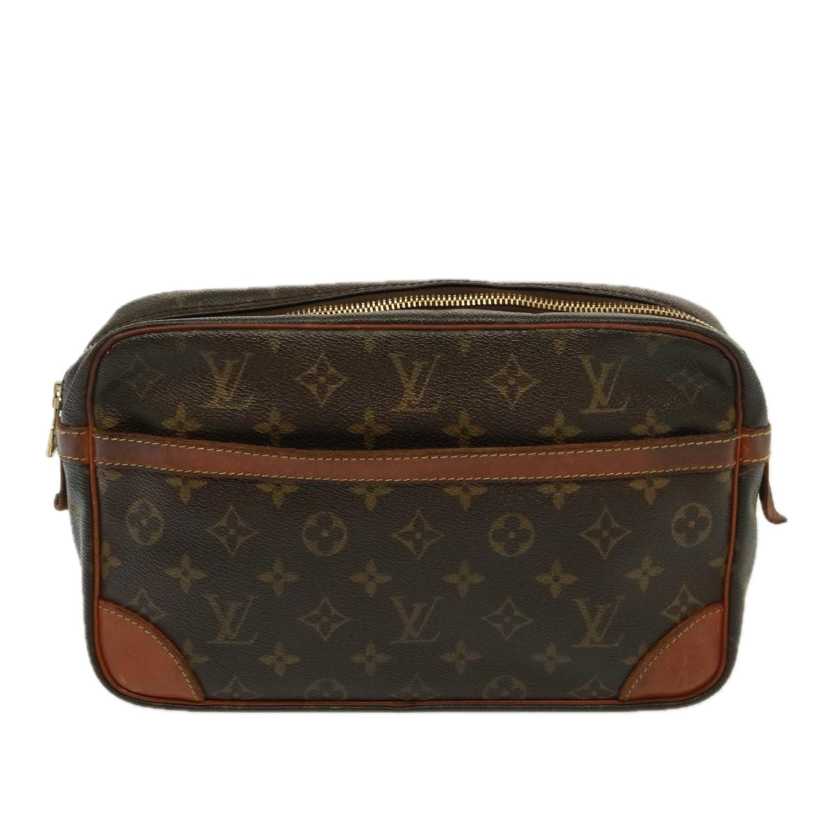 LOUIS VUITTON Monogram Compiegne 28 Clutch Bag M51845 LV Auth 77579