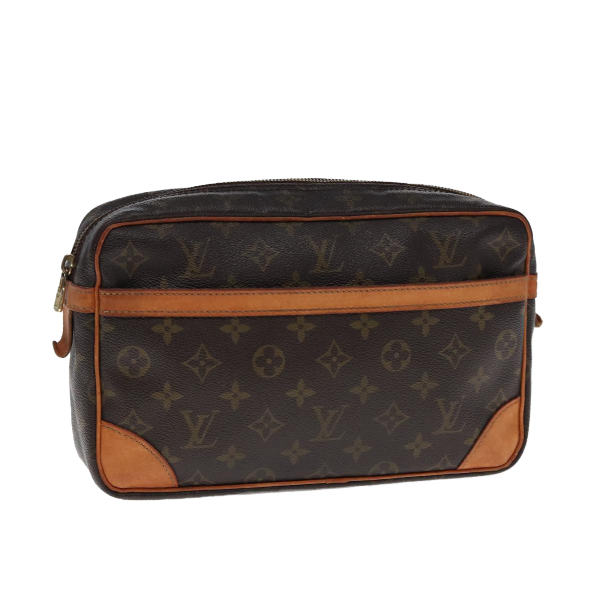 LOUIS VUITTON Monogram Compiegne 28 Clutch Bag M51845 LV Auth 77580