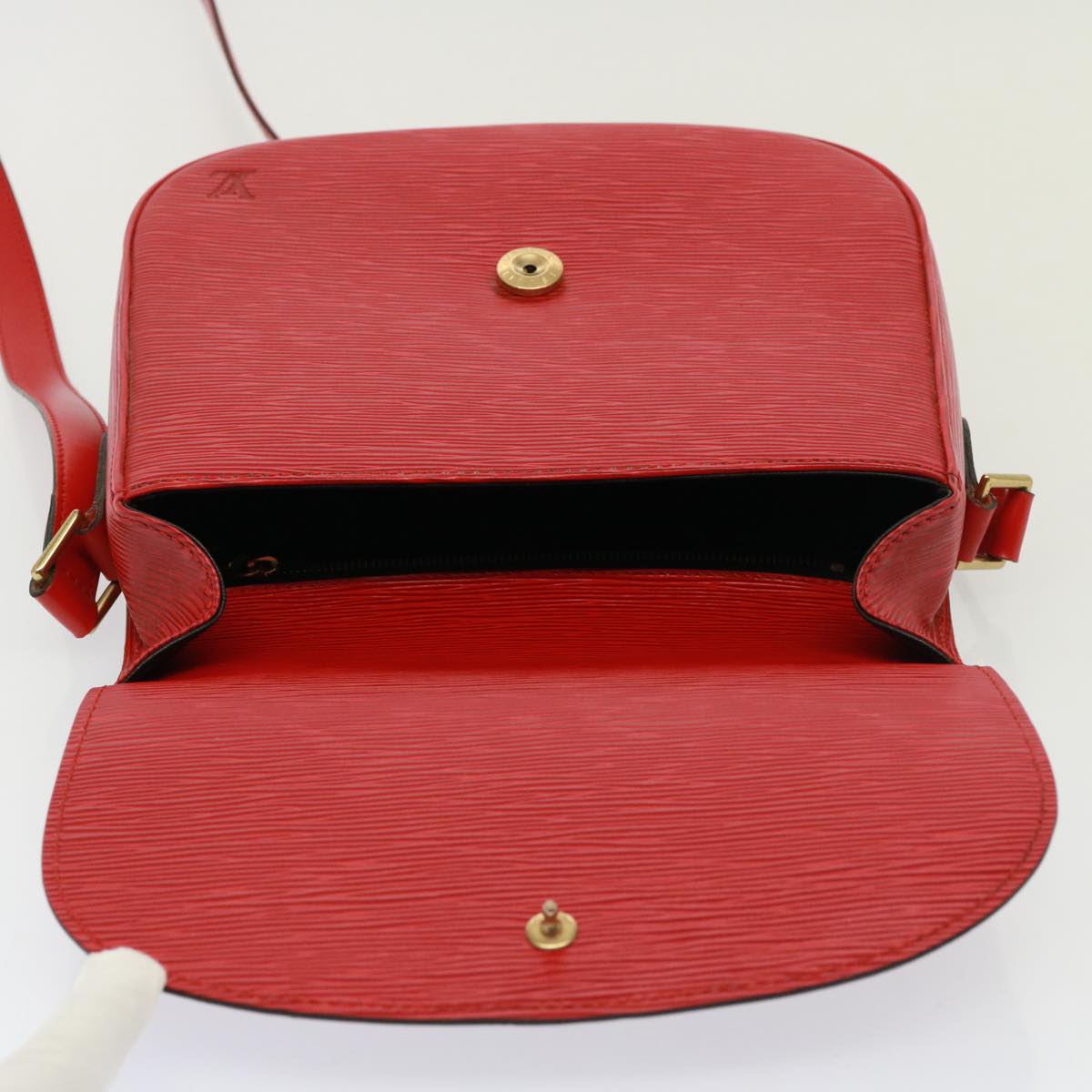 LOUIS VUITTON Epi Saint Cloud GM Shoulder Bag Red M52197 LV Auth 77591