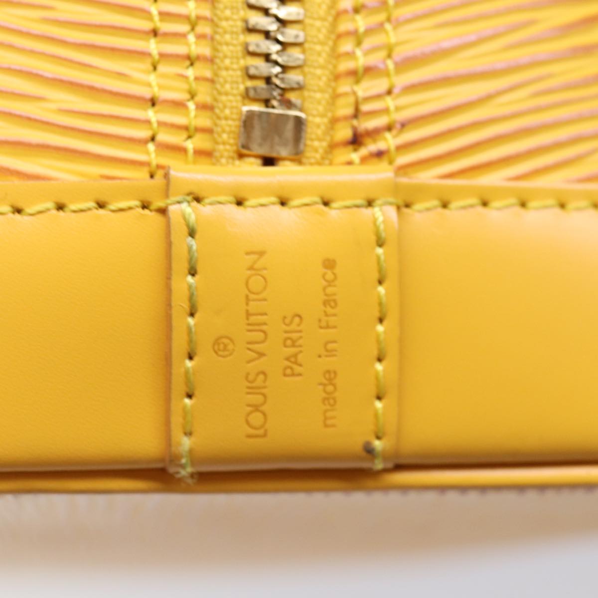 LOUIS VUITTON Epi Alma Hand Bag Yellow M52149 LV Auth 77597