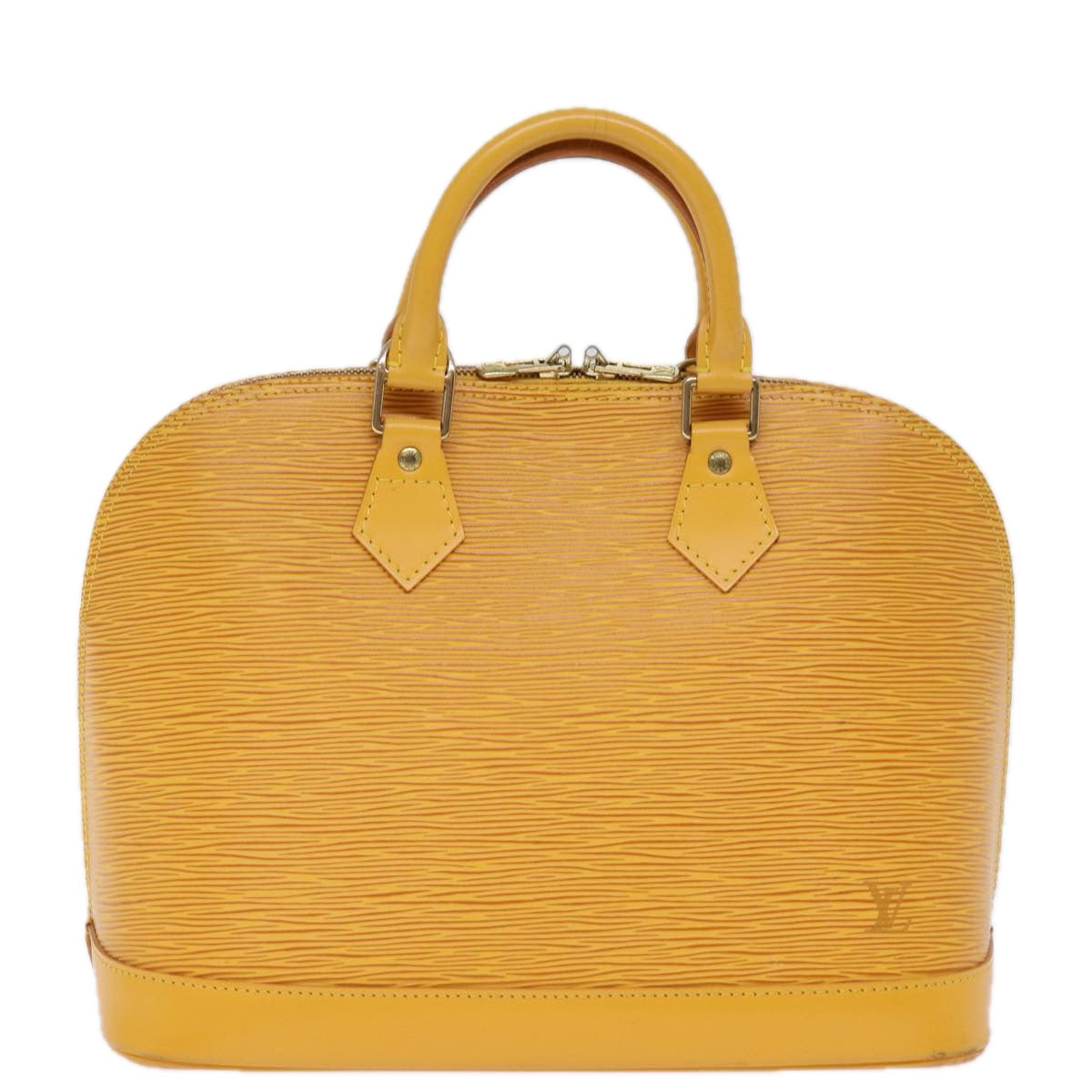 LOUIS VUITTON Epi Alma Hand Bag Yellow M52149 LV Auth 77597