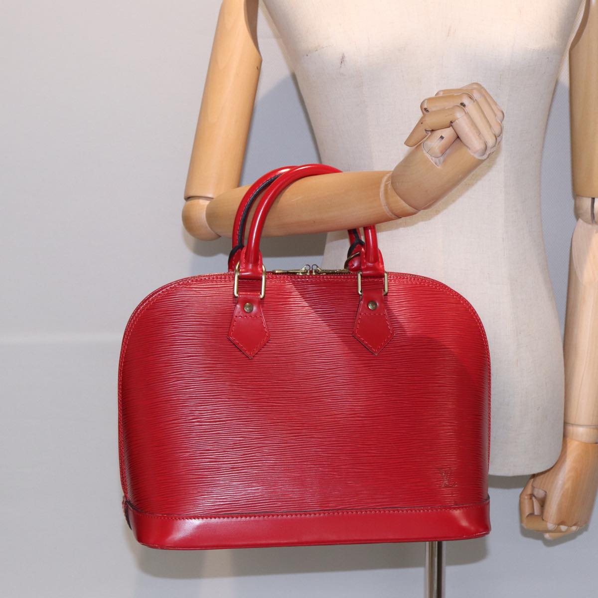 LOUIS VUITTON Epi Alma Hand Bag Castilian Red M52147 LV Auth 77598