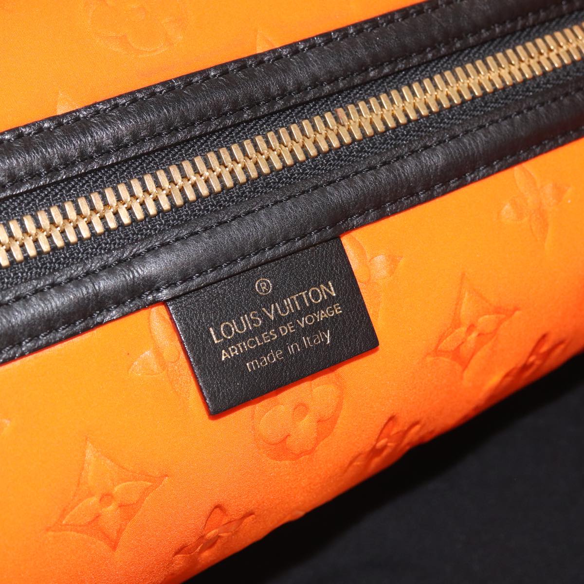 LOUIS VUITTON Cruise Line Scuba MM Tote Bag Orange M92803 LV Auth 77616