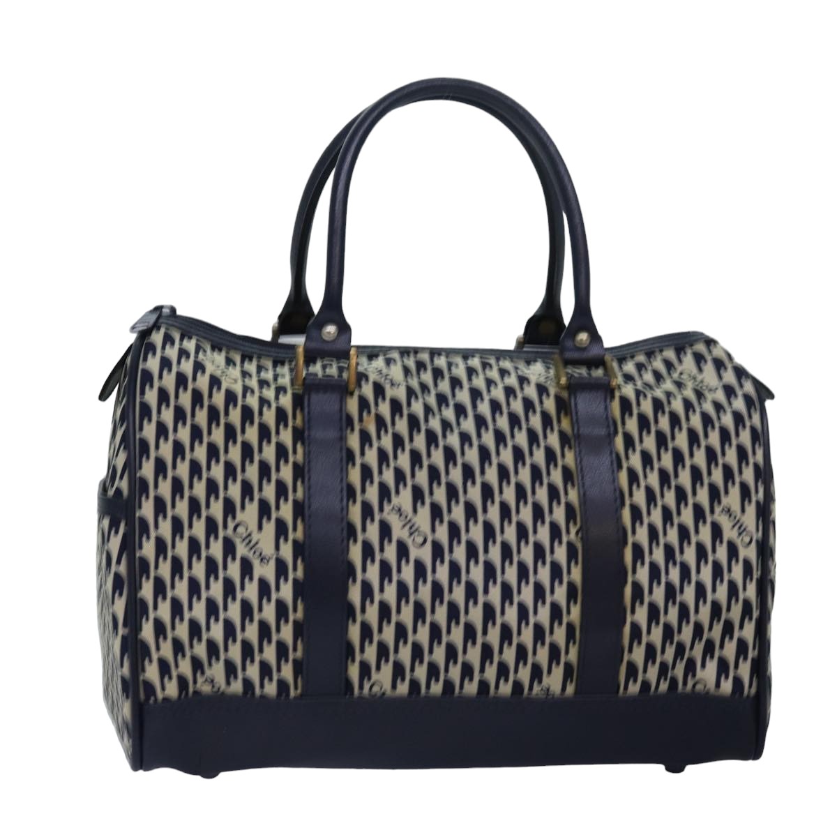 Chloe Hand Bag Nylon Navy Auth 77642