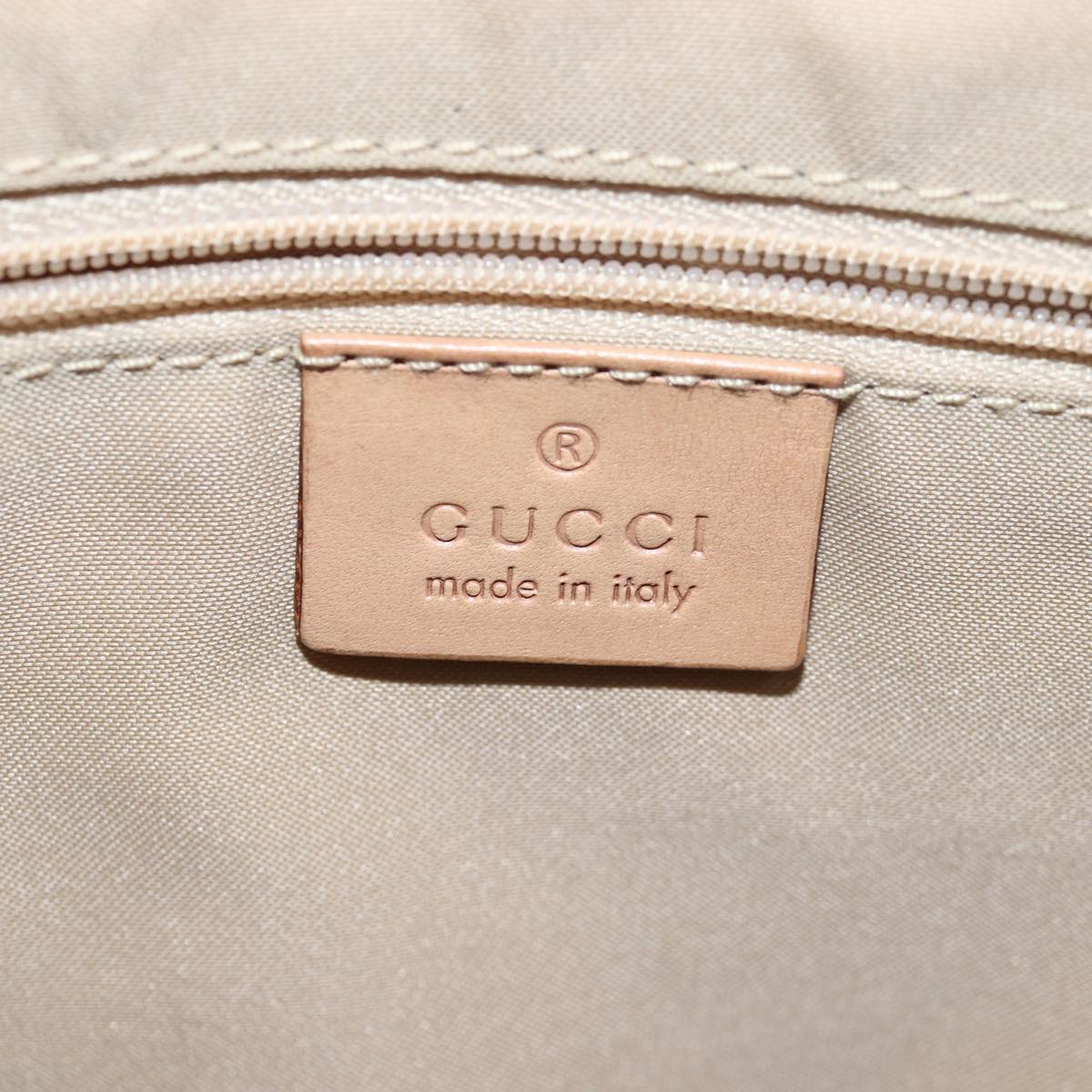 GUCCI GG Canvas Tote Bag Beige 001 3380 Auth 77662