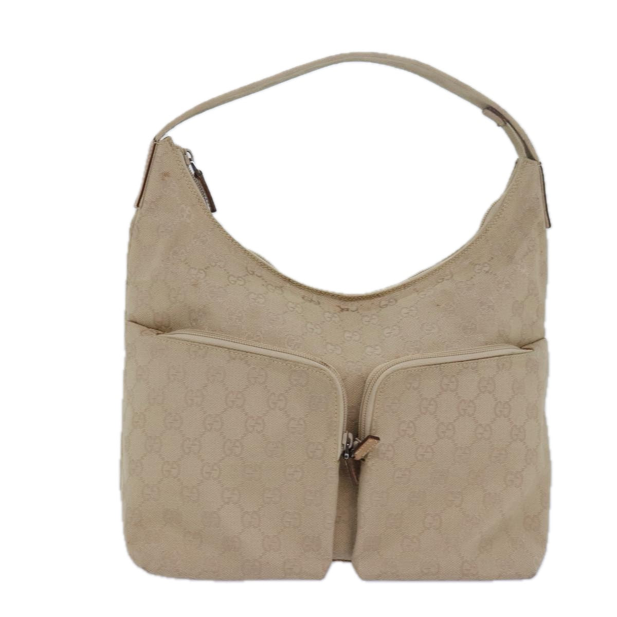 GUCCI GG Canvas Tote Bag Beige 001 3380 Auth 77662