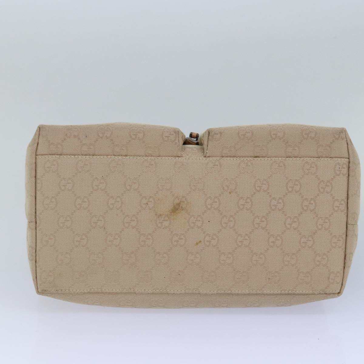 GUCCI GG Canvas Tote Bag Beige 001 3380 Auth 77662