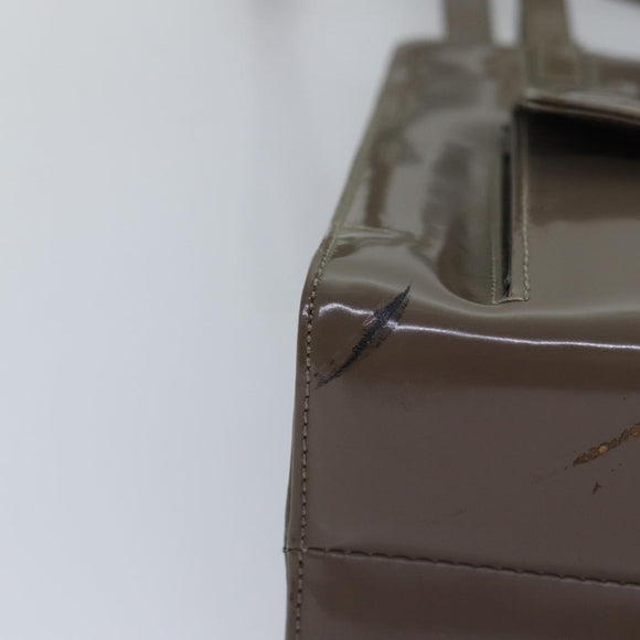Salvatore Ferragamo Gancini Handtas Email 2-weg Grijs Auth 77671