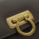 Salvatore Ferragamo Gancini Handtas Email 2-weg Grijs Auth 77671-19
