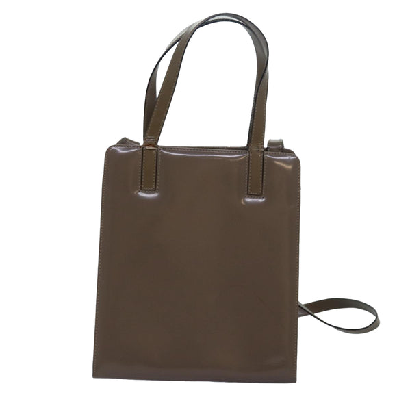 Salvatore Ferragamo Gancini Handtas Email 2-weg Grijs Auth 77671