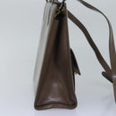 Salvatore Ferragamo Gancini Handtas Email 2-weg Grijs Auth 77671-3