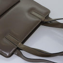 Salvatore Ferragamo Gancini Handtas Email 2-weg Grijs Auth 77671-6