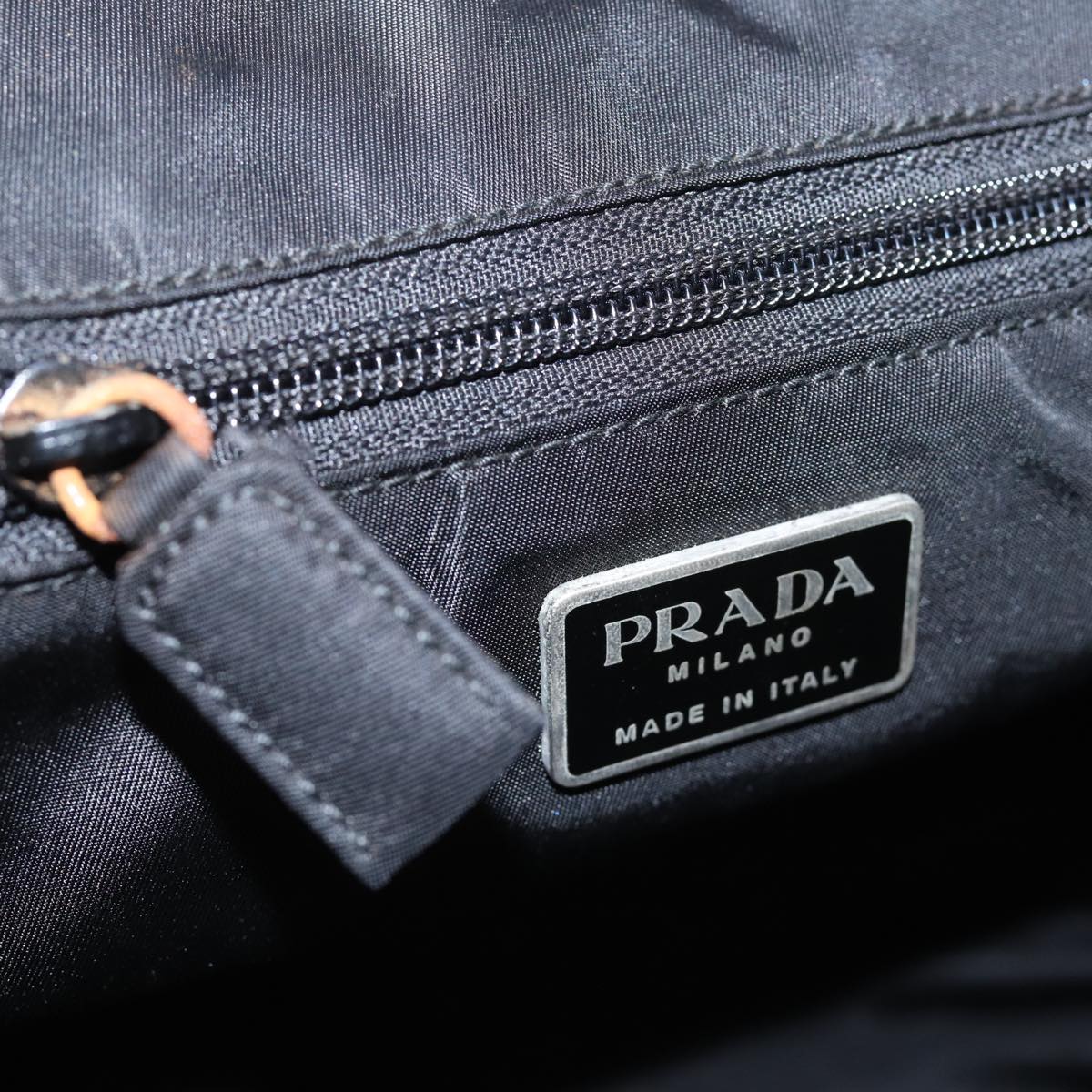 PRADA Hand Bag Nylon Khaki Auth 77672