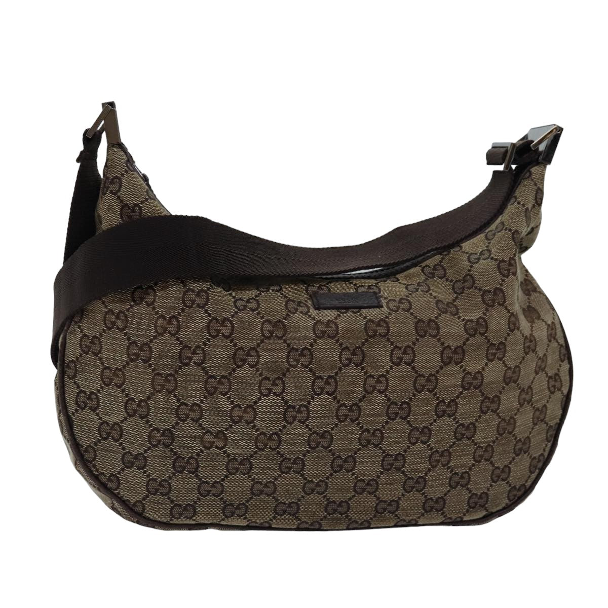 GUCCI GG Canvas Shoulder Bag Beige 122790 Auth 77680