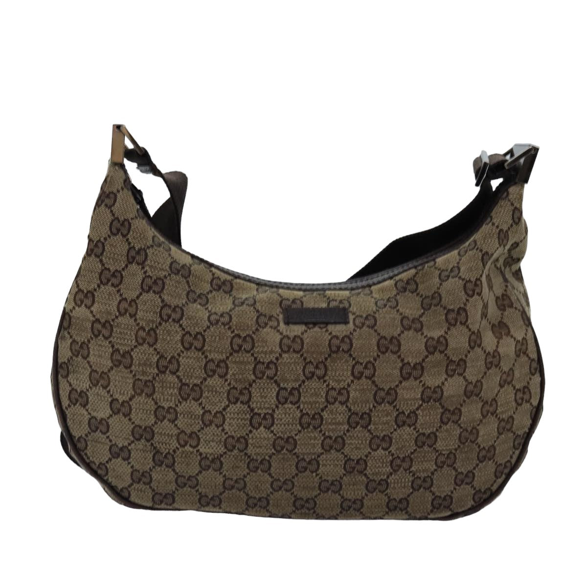 GUCCI GG Canvas Shoulder Bag Beige 122790 Auth 77680