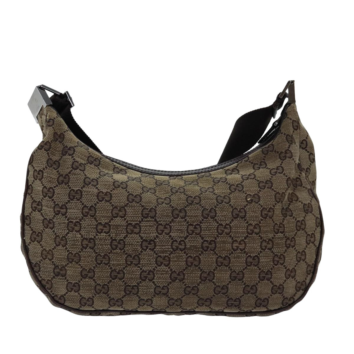 GUCCI GG Canvas Shoulder Bag Beige 122790 Auth 77680 - 0