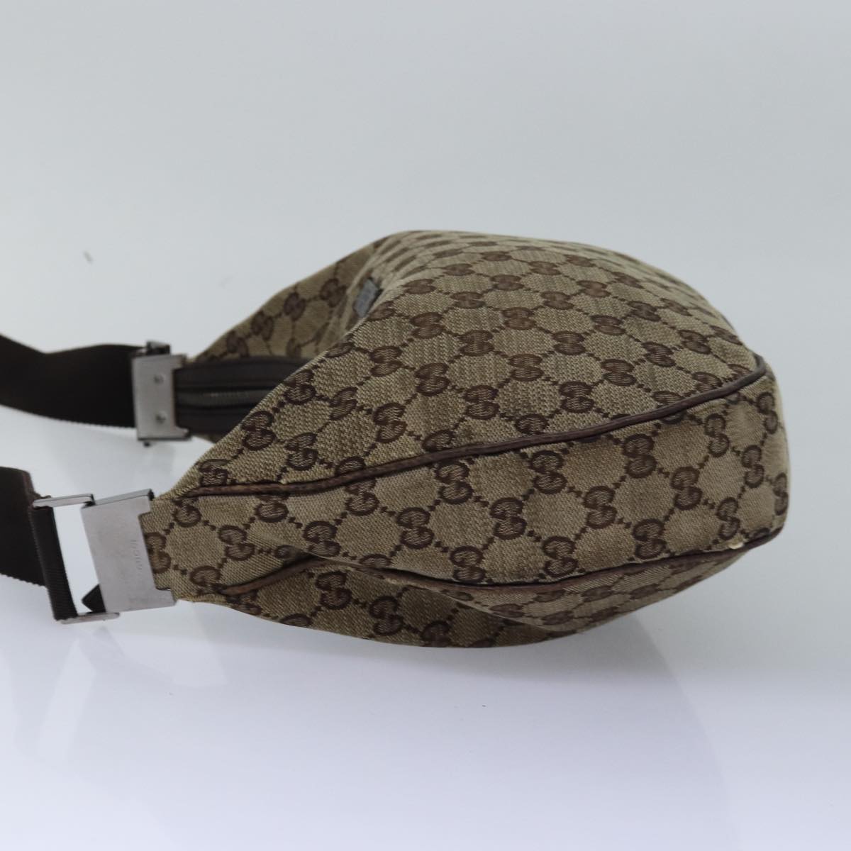 GUCCI GG Canvas Shoulder Bag Beige 122790 Auth 77680