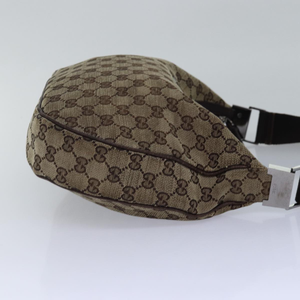 GUCCI GG Canvas Shoulder Bag Beige 122790 Auth 77680