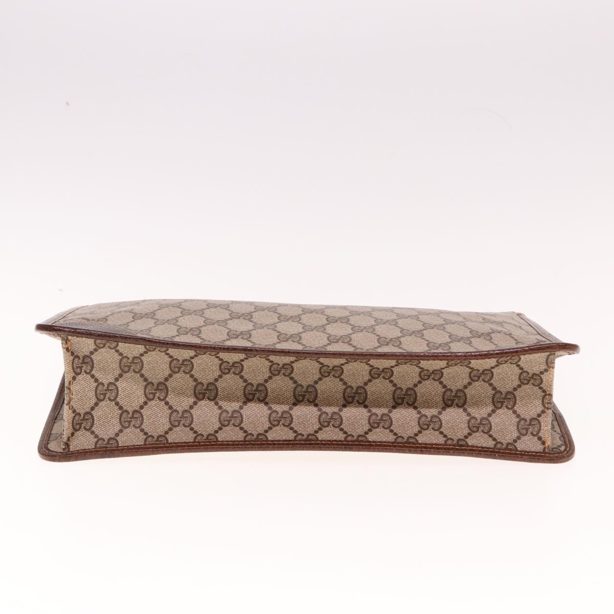 GUCCI GG Supreme Clutch Bag PVC Beige 40 01 029 Auth 77682