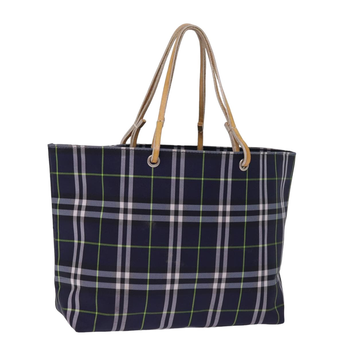 BURBERRY Nova Check Tote Bag Nylon Blue Auth 77686