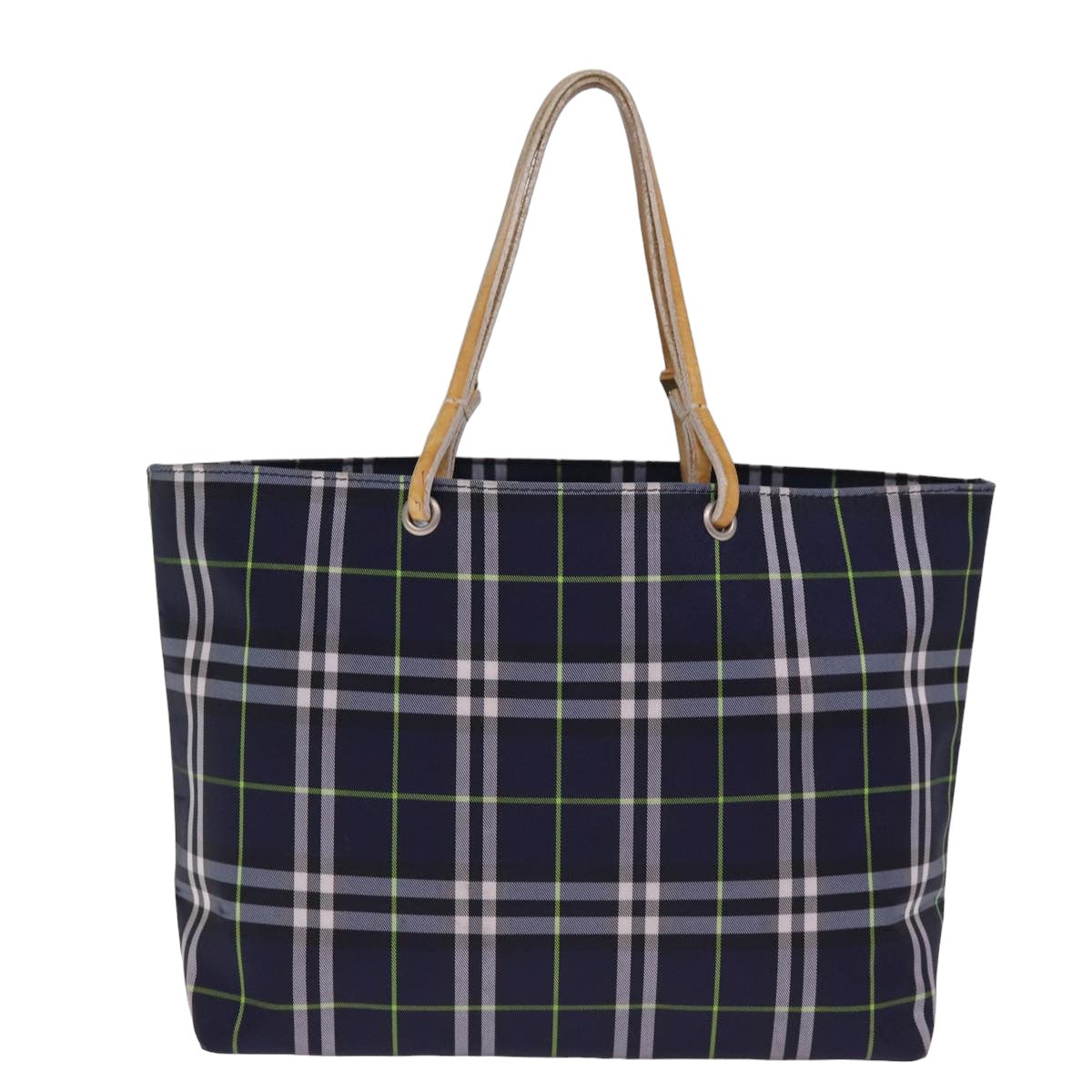 BURBERRY Nova Check Tote Bag Nylon Blue Auth 77686