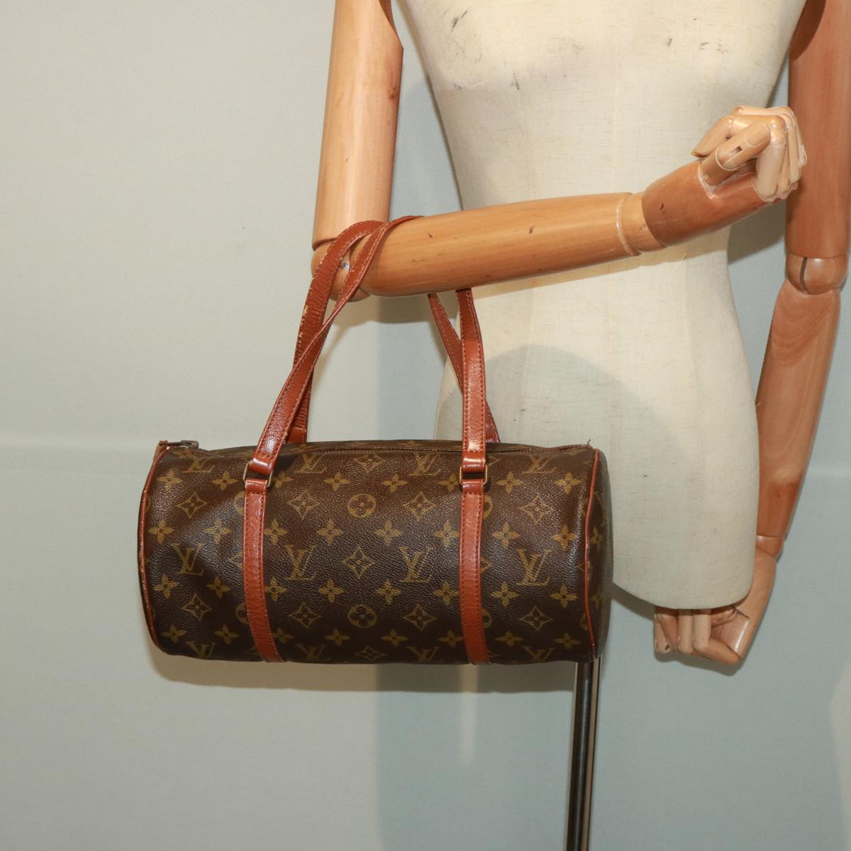 LOUIS VUITTON Monogram Papillon 30 Hand Bag M51385 LV Auth 77694