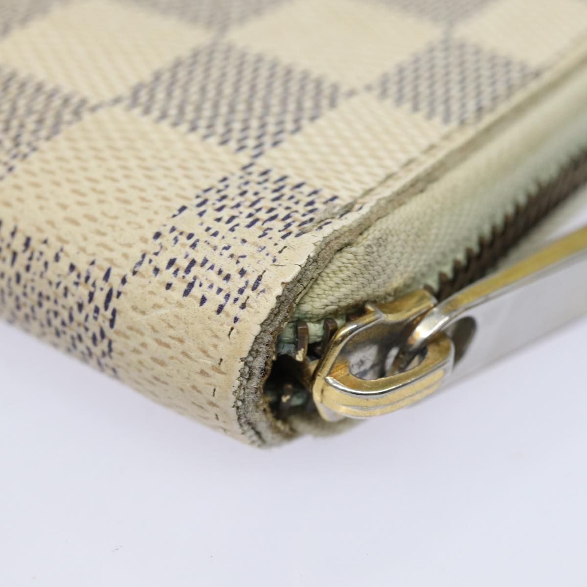 LOUIS VUITTON Damier Azur Zippy Organizer Long Wallet N60012 LV Auth 77704