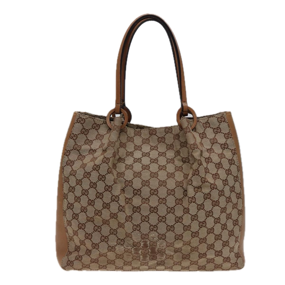 GUCCI GG Canvas Tote Bag Beige 101920 Auth 77708 - 0