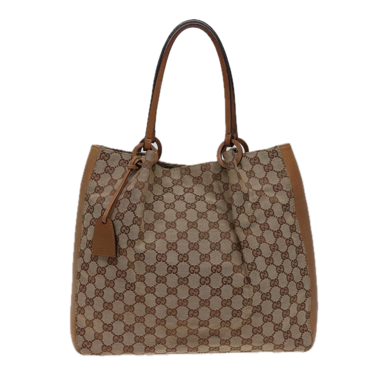 GUCCI GG Canvas Tote Bag Beige 101920 Auth 77708