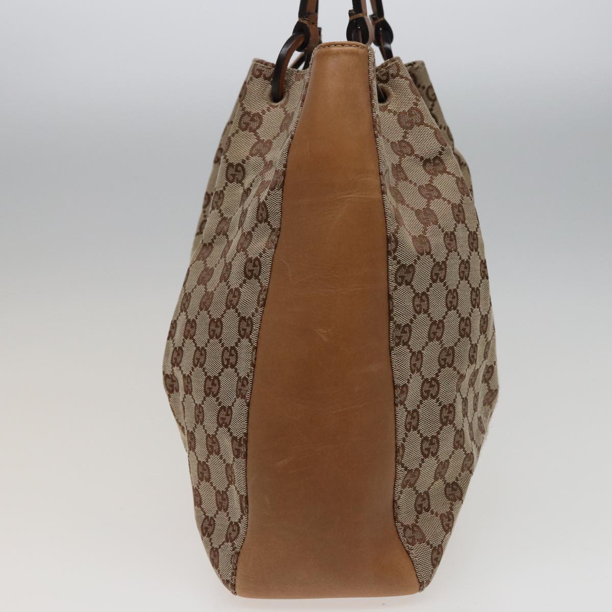 GUCCI GG Canvas Tote Bag Beige 101920 Auth 77708