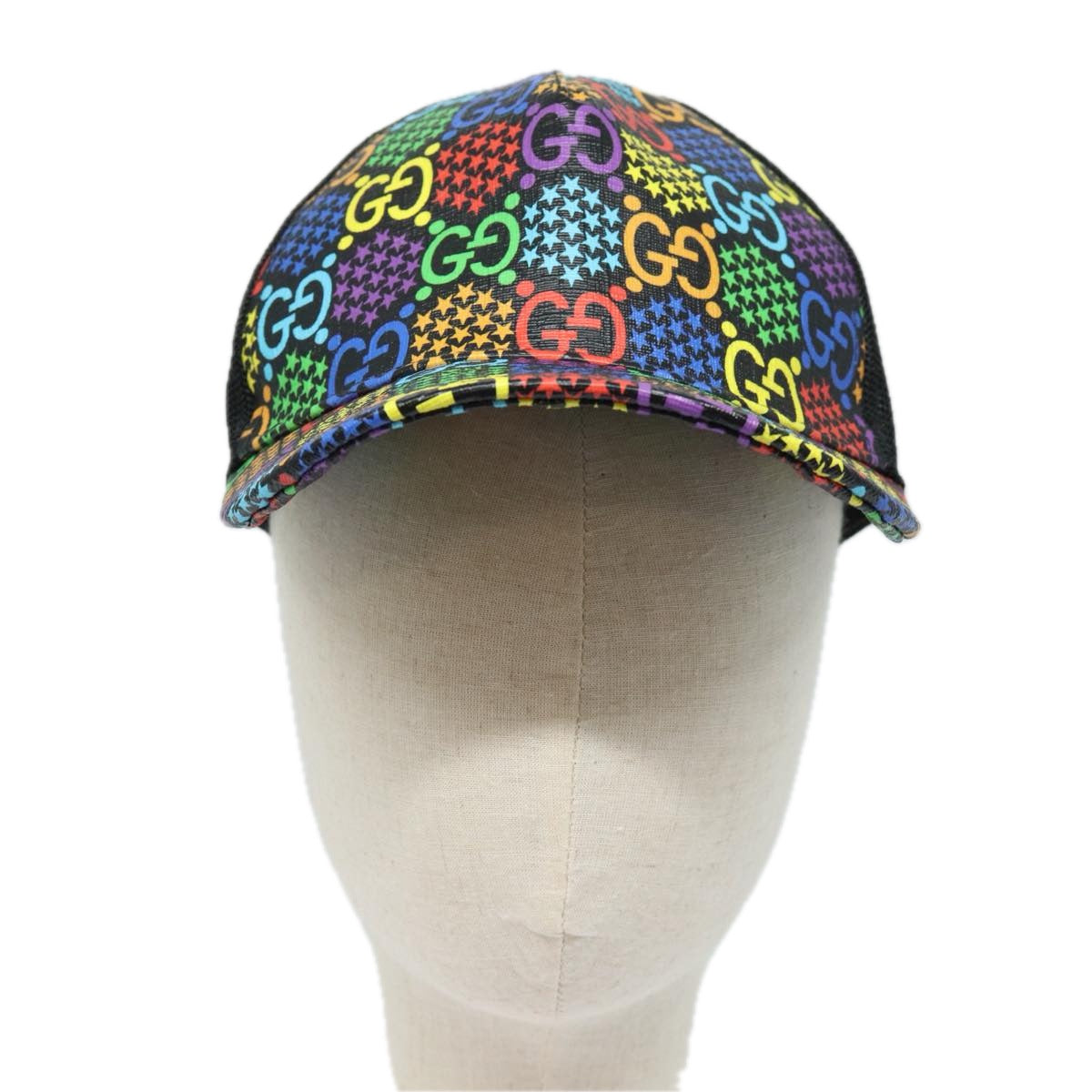 GUCCI GG Psychedelic Cap M Multicolor 517074 Auth 77725 - 0