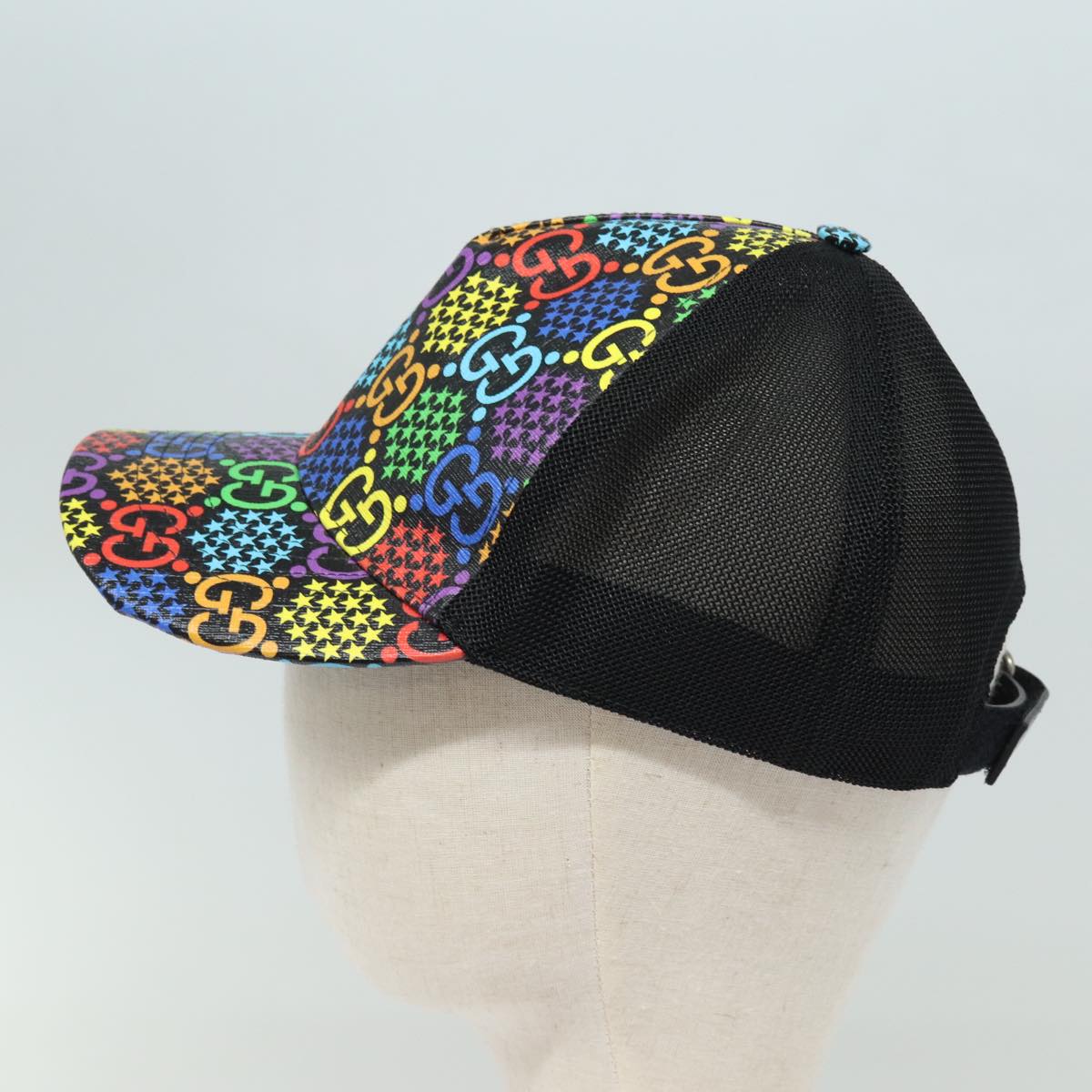 GUCCI GG Psychedelic Cap M Multicolor 517074 Auth 77725