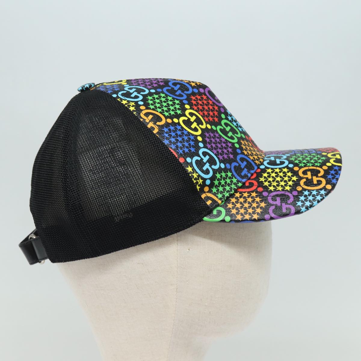 GUCCI GG Psychedelic Cap M Multicolor 517074 Auth 77725