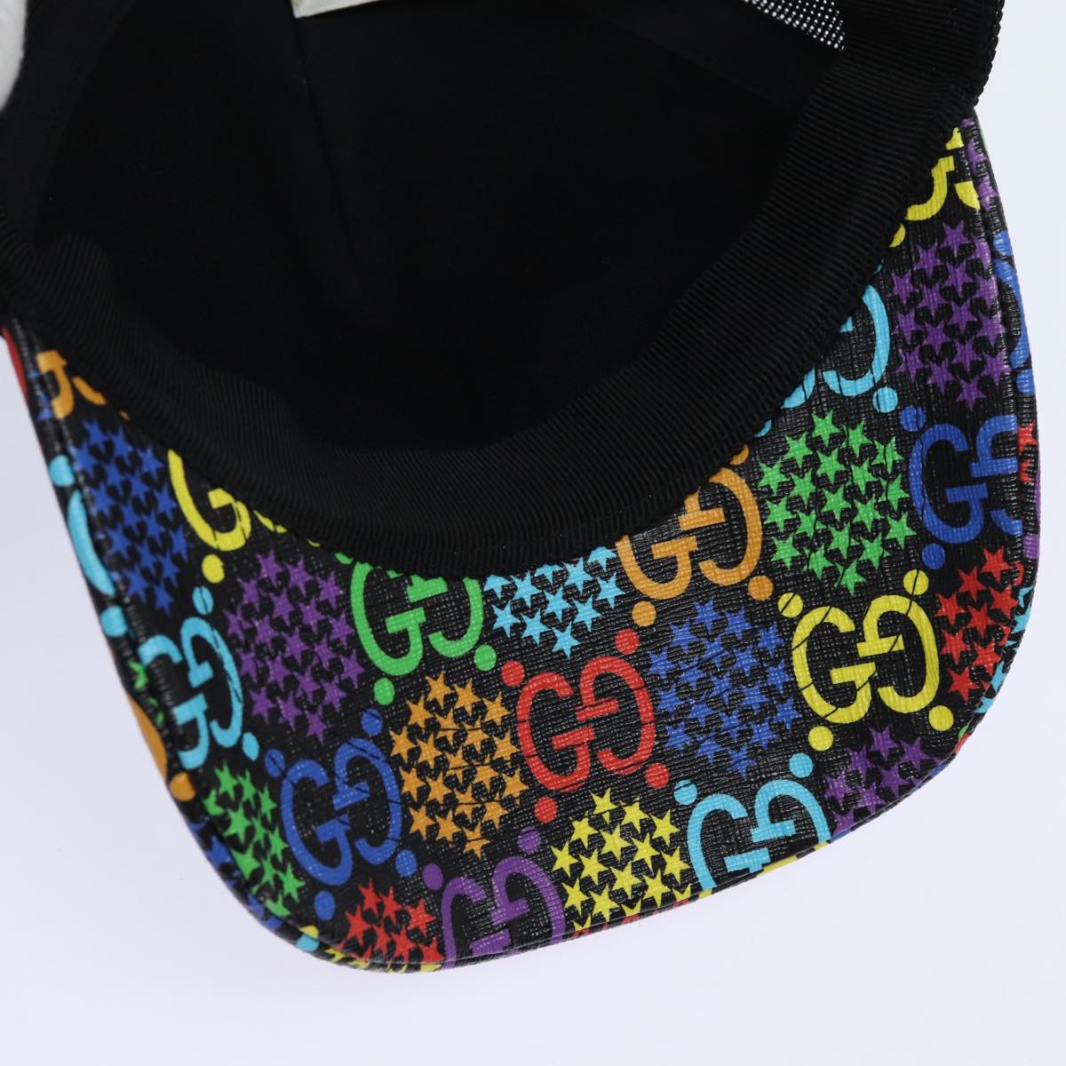 GUCCI GG Psychedelic Cap M Multicolor 517074 Auth 77725