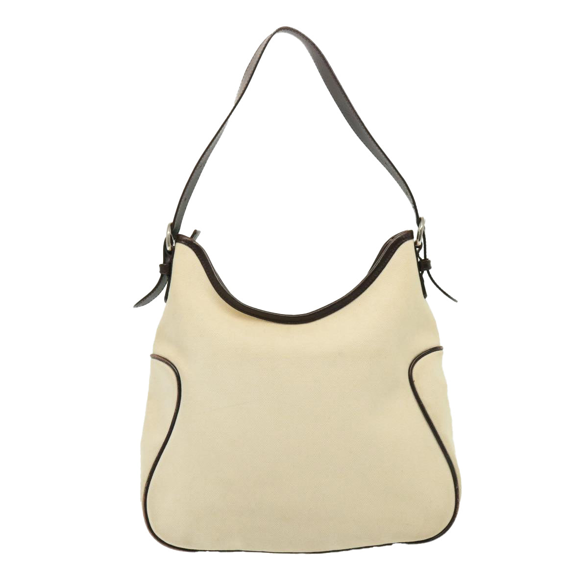 BURBERRY Shoulder Bag Canvas Cream Auth 77727 - 0