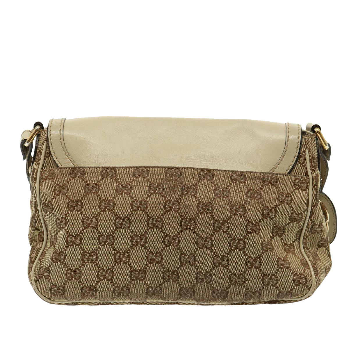 GUCCI GG Canvas Shoulder Bag Beige 308452 Auth 77733 - 0