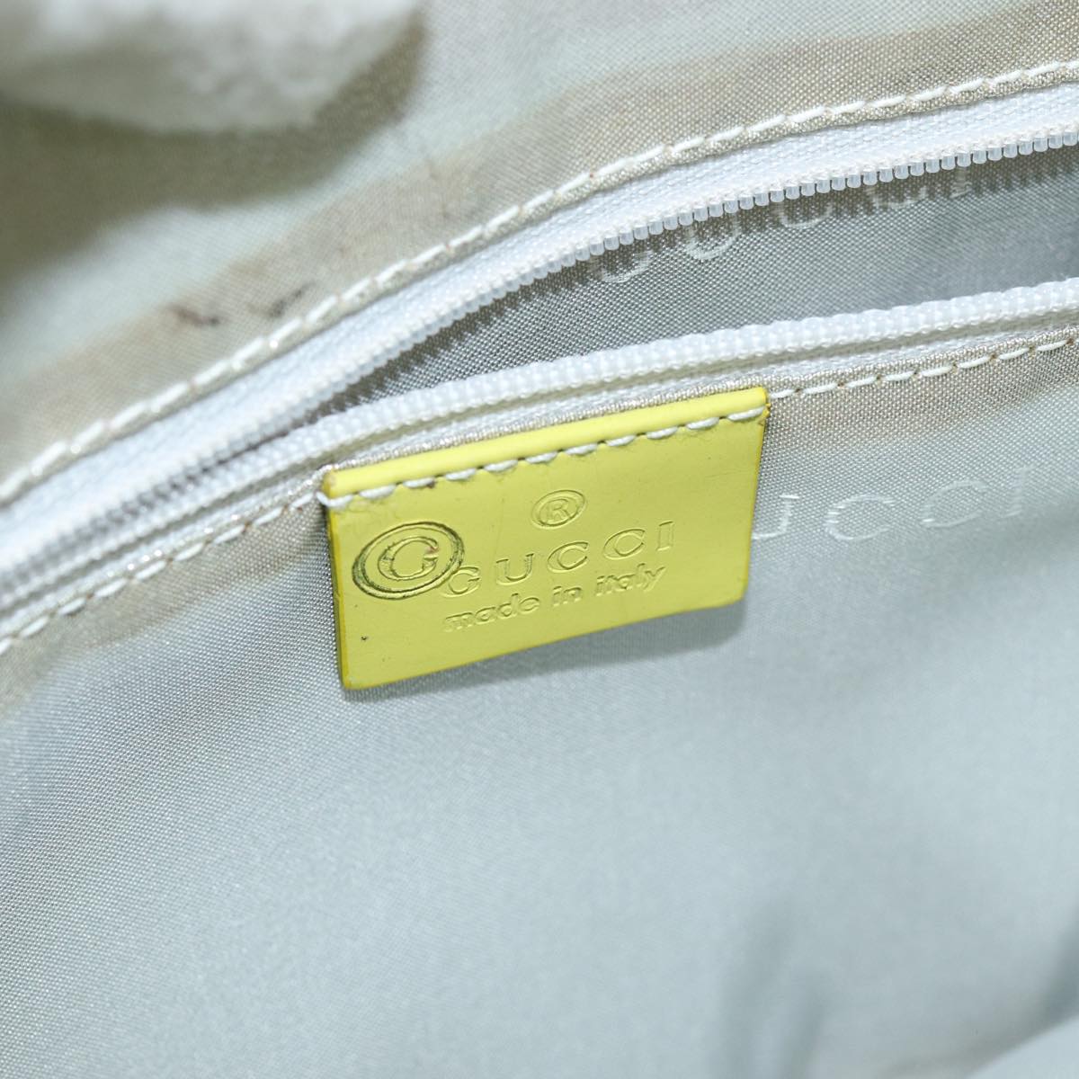 GUCCI Hand Bag Leather Outlet Yellow 002 1068 Auth 77735